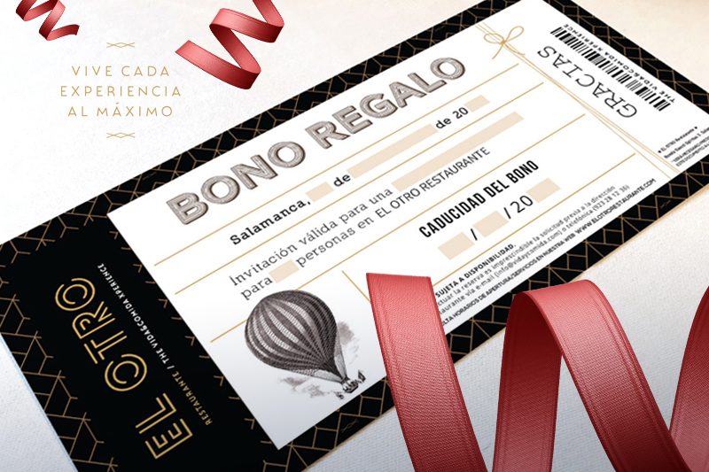 Nuevo menú degustación bonos regalo EL OTRO